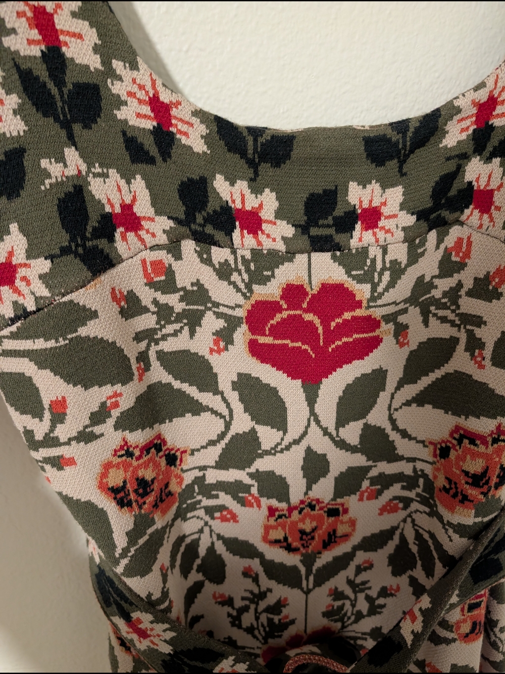 Farm Rio Garden Tapestry Floral Knit Midi Dress Size L - Picture 6 of 10